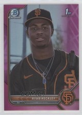 2022 Bowman Chrome Prospects Fuchsia Pink Vapor Refractor /199 Ryan Reckley 0c6