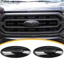 Front Grill Rear Tailgate Emblem Cover Compatible with 2015-2023 Ford F150
