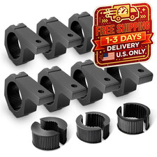 8-Pack Off-Road LED Light Bar Horizontal Bracket Roll Cage Clamp Kit Black