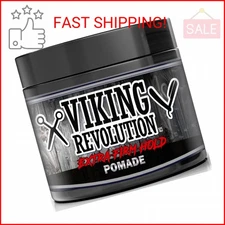 Viking Revolution Extreme Hold Pomade for Men – Style & Finish Your Hair - Extra