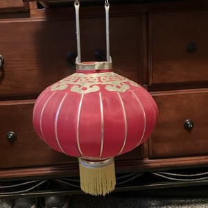 Traditional Lantern Celebration Outdoor Party Flocking Cloth Decorative Home