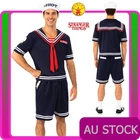 Mens Steve Scoops Ahoy Costume Stranger Things Sailor Halloween Uniform Outfits