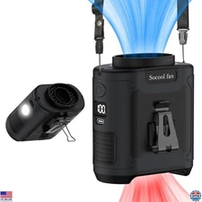 Socool 10000mAh Portable Waist Fan - Clip-On, 5 Speeds, Hands-Free, 40H Cool