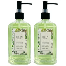 (2-PACK) Aroma Aria Essential Oil Hand Wash Liquid Soap LARGE 20 oz - GREEN TEA