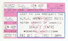 AMA Arena Cross Races Motor Sports of America 10/22/93 Toledo OH Ticket Stub!