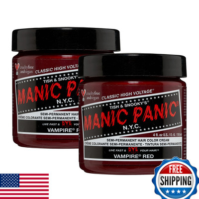 MANIC PANIC Classic Vampire Red Semi-Permanent Hair Color - Deep Blood Red Dye