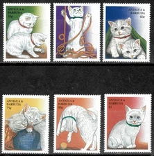 Antigua 1999 - Cats - Set of 6 Stamps - Scott #2270-75 - MNH