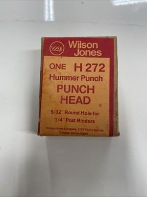 H272 Hummer Punch Head 9/32 Round Hole For 1/4 Post Binders