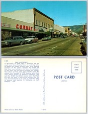 Postal de tienda corneta escena callejera San Luis Obispo CA