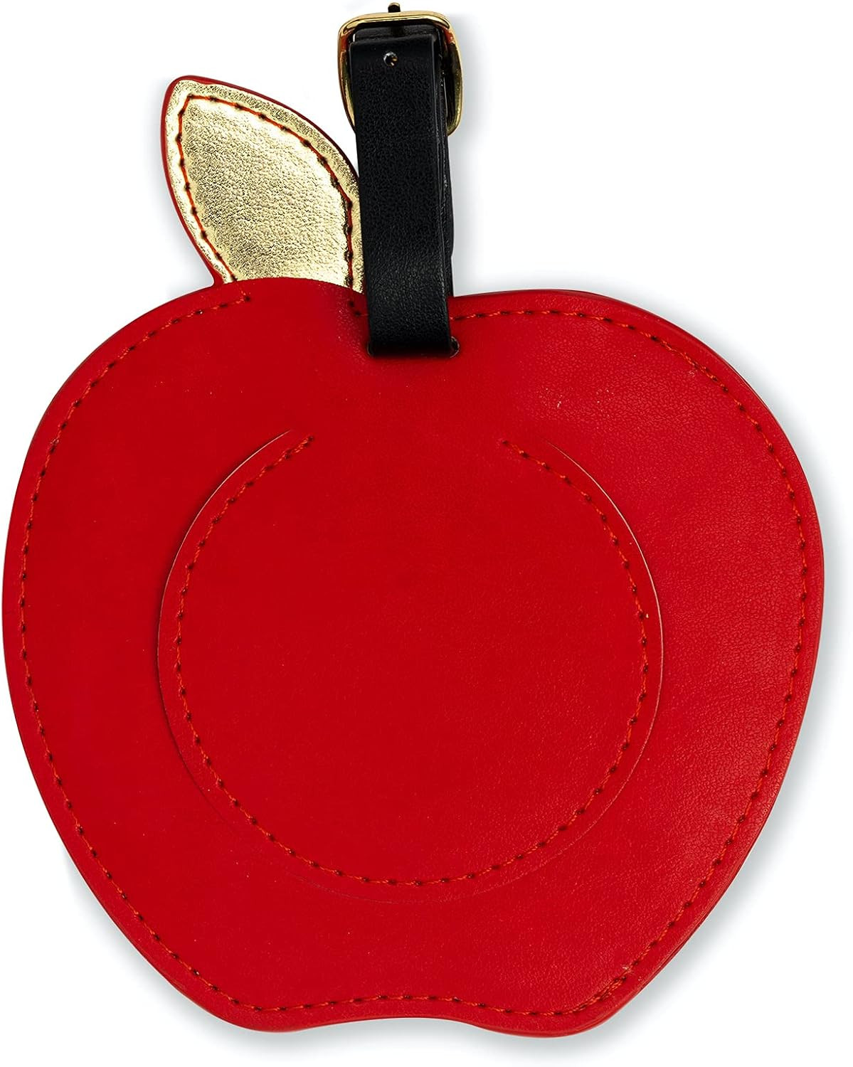 Kate Spade New York round Red Vegan Leather Luggage Tag for Women, Durable Suitc thumbnail 2