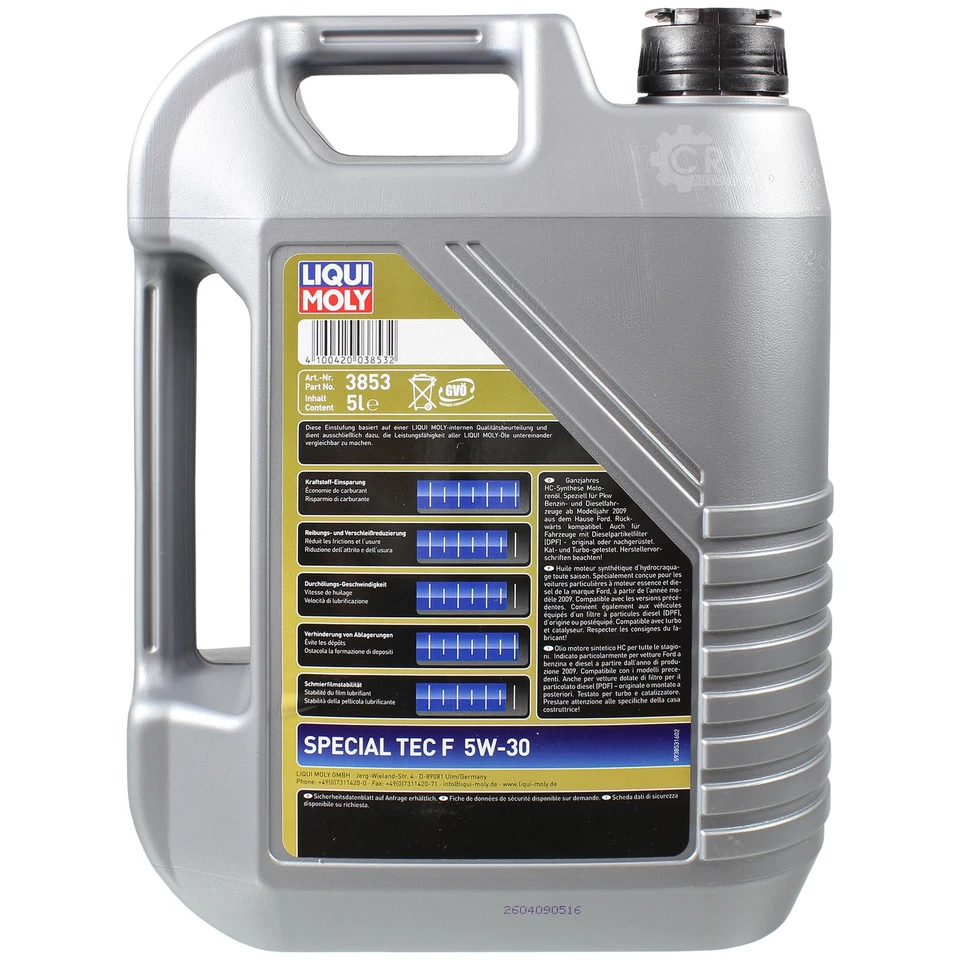 INSPEKTIONSKIT FILTER LIQUI MOLY ÖL 5L 5W-30 für Ford Focus II DA_ 1.8 - Bild 4 von 4
