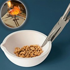 High-Temp Quartz Crucible Clip and Melting Bowl Set for Gold Silver Melting
