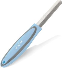 Professional Stainless Steel Nail Files Double Sided,TPR Non-Slip Handle