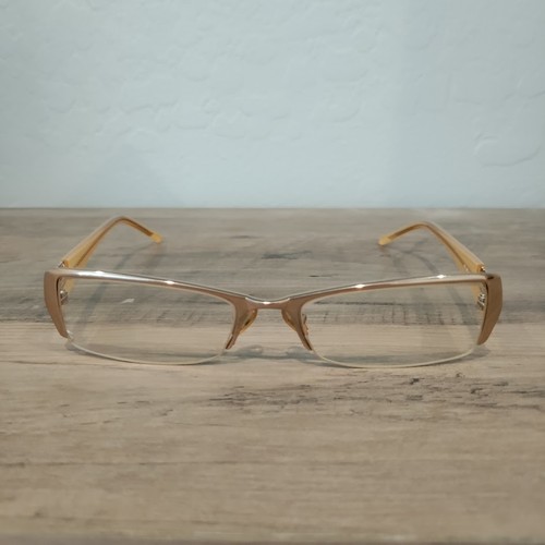 GUESS GU 1568 GLD Half Rim Eyeglasses Frames 53-17-140 Gold Tone Metal / Plastic - Picture 2 of 21