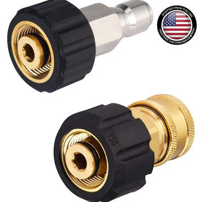 #ad Secure M22 14mm to 3 8 Quick Connect Pressure Washer Adapter High Pressure $19.94