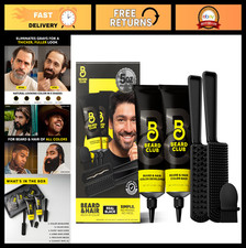 Permanent Hair  Beard Dye for Men   Professional Mustache Color Kit, Covers Gra