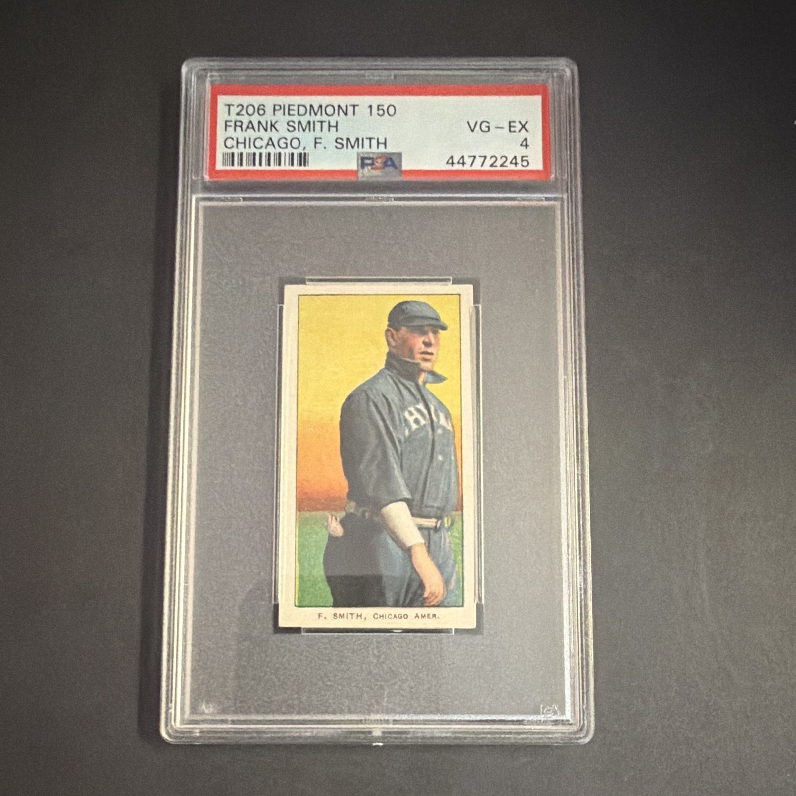 1909-11 T206 Frank Smith Chicago White Sox Piedmont 150 PSA 4 Graded Card