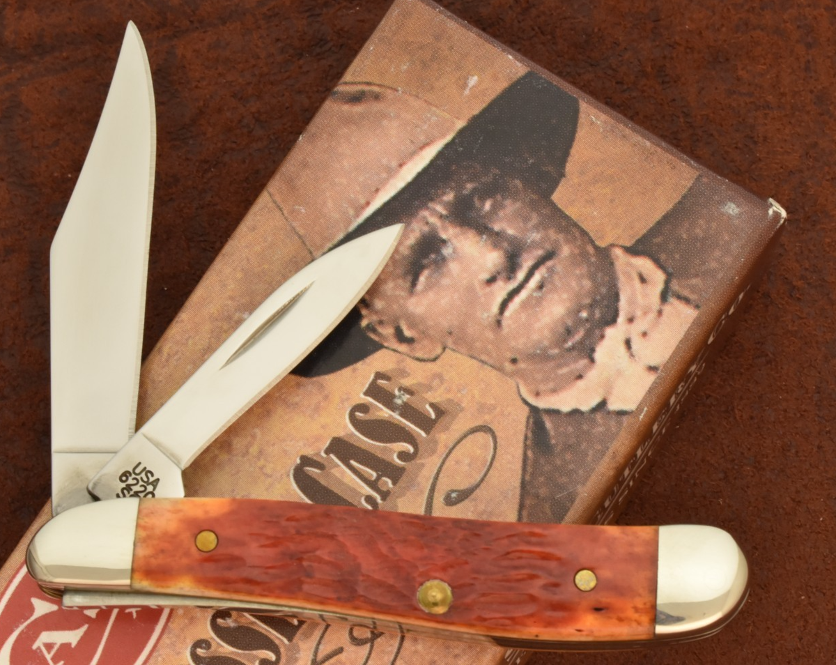 CASE XX USA 2007 WILLIAM WR RUSSELL CHESTNUT BONE PEANUT KNIFE