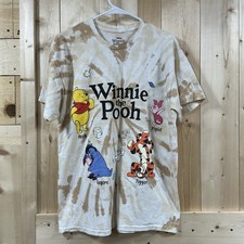 Disney Winnie the Pooh Shirt Womens Large Tie Dye Eeyore Tigger Piglet Cotton T