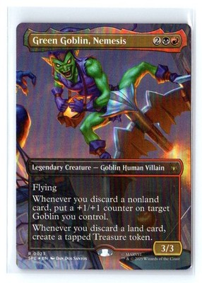 MTG GREEN GOBLIN, NEMESIS (BORDERLESS) 23 SPE: ETERNAL-LEGAL NM/M