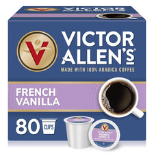 French Vanilla Flavored, Medium Roast, 80 Count, Single Serve Coffee Pods for Ke
