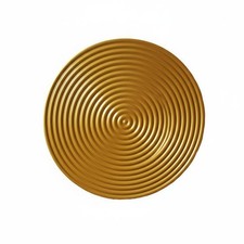 Round Metal Wall Decoration Concentric Design Circular Ribbed Wall Plaque
