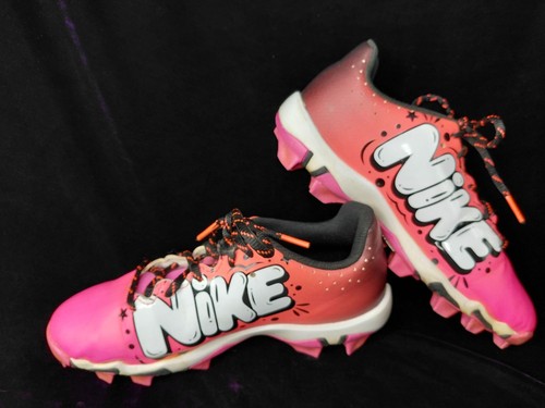 Nike Diamond Fastflex Youth Cleats 5.5Y Pink/Black Graffiti FZ8655-600 Softball