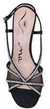 Nina Women's Bonney Rhinestone Dress Sandals Black Size 6.5 M