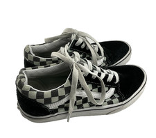 Vans Old Skool Checker Suede Shoes Mint/Black/White Kids Size 3 Youth