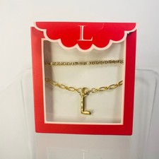 Gold Initial Letter "L" Anklet Ankle Bracelet Bangle Women Girls Rhinestar