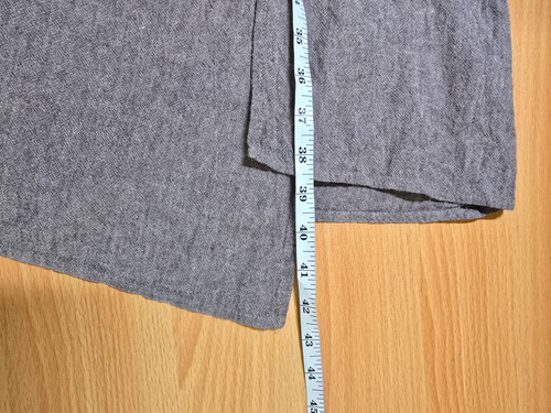 Purejill J Jill Dress LP Gray Lagenlook Boho Slit Pleated Linen Woven Breathable - Picture 7 of 13