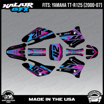 Graphics Kit for Yamaha TTR 125 (2000-2007) TTR125 Lethal Series - Magenta Shift