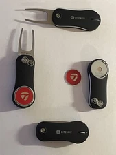 (1) Pitchfix Golf Switchblade Divot Tool Hybrid 2.0 W/TaylorMade 1" Golf Marker