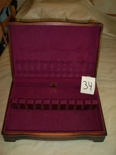 VTG WOOD INTERNATIONAL 1847 ROGERS BROS SILVER FLATWARE STORAGE BOX CHEST CASE