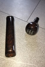Schaltknauf und Handbremsgriff Wurzelholzoptik, guter Zustand