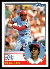 Tony Perez 1983 Topps Traded #85T Phillies MLB READ FREE SHIPPING AutographDen