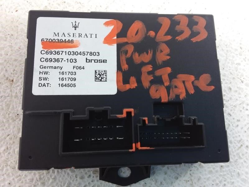 2017 MASERATI LEVANTE Power Liftgate Control Module OEM Part Number 670039446