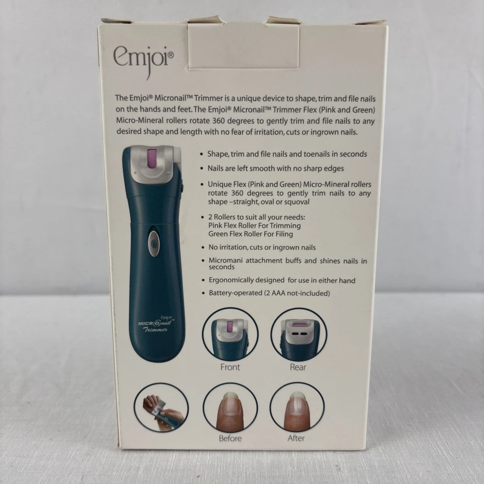 Emjoi MicroNail Recortadora Con MicroNail Kit NUEVO En Caja Lote De 2 Recortadoras De Uñas Foto 3 de 4