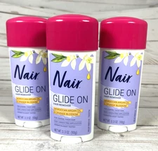 Nair Body Glide On Hair Remvoer Moroccan Argan Oil Orange Blossom 3.3oz (3Pack)