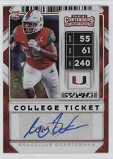 2020 Contenders Draft Picks Diamond Ticket 14/15 Shaquille Quarterman Auto 5yd