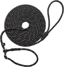 BTINESFUL 10FT / 15FT / 20FT Slip Lead Dog Leash, 10ft  1/3, black