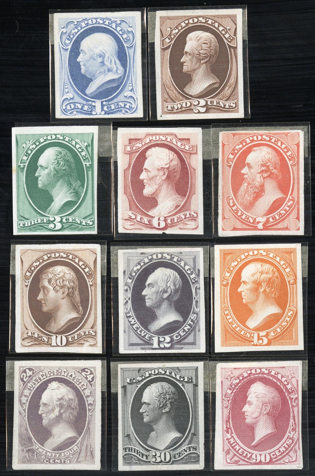 Stamps Set Color US Stamps # 145-55 P3 Proofs Mint XF Set On India Paper Fresh Color | eBay