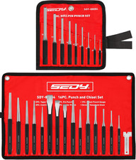 25-piece Punch And Chisel Set With Roll Pin Punches Includes Taper Pin 25-piece Punch And Chisel Set With Roll Pin Punches Includes Taper Pin