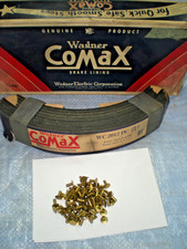 1941 - 1946 Hudson Brake Lining For Shoes 4-wheels 8 Pieces Rivets 1941 - 1946 Hudson Brake Lining For Shoes 4-wheels 8 Pieces Rivets