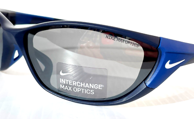 NIKE ZONE Matte Navy INTERCHANGEABLE Max Optic Silver Sunglass