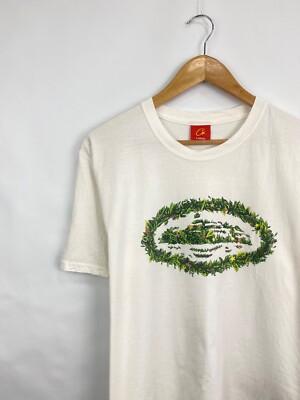 Corteiz Tシャツ 迷彩柄　S 白 🇺🇸 Y2K Corteiz Alcatraz Round Grass T-Shirt Rare Retro Hype size