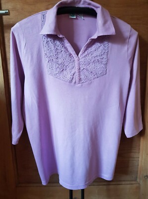 Blusenshirt , Shirt , Bluse  AproductZ Gr. 44  L, XL mit Spitze,  