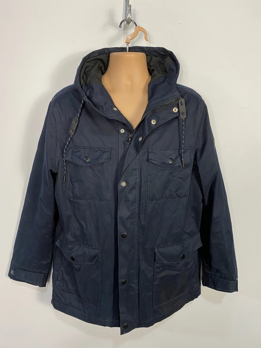 MENS Fu0026F TESCO SIZE LARGE NAVY LIGHTWEIGHT HOODED CASUAL RAINCOAT JACKET  ANORAK | eBay