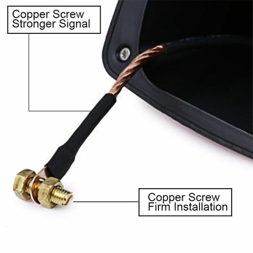 Gloss Black Shark Fin Roof Antenna Car AUTO Aerial FM/AM Radio Signal - Foto 5 di 12