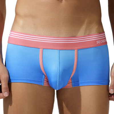 New Coming Seobean Men's Polyester Underwear Low-rise Boxer Briefs Underpants